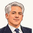 阿克曼 Bill Ackman 插畫頭像