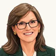 木頭姐 Cathie Wood 插畫頭像