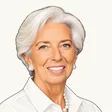 拉加德 Christine Lagarde 插畫頭像