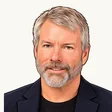 塞勒 Michael Saylor 插畫頭像